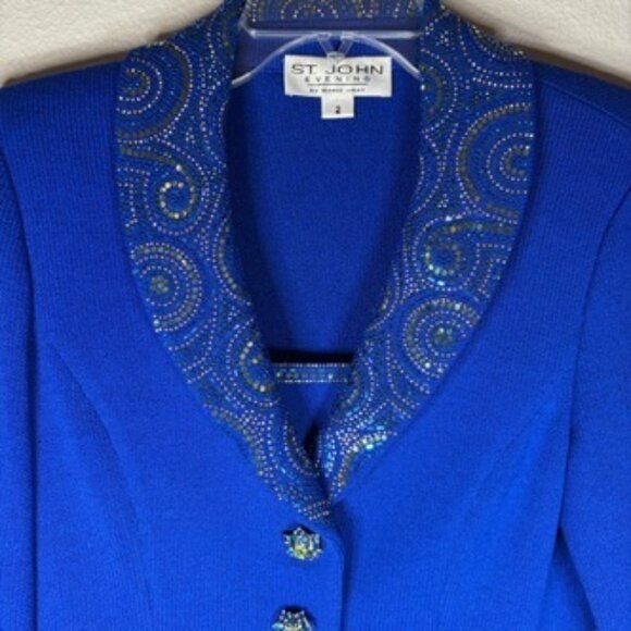 St. John Evening Royal Blue 4-Piece Set – Jacket, Snap-In Insert, Shell & Pants - Picture 1 of 14